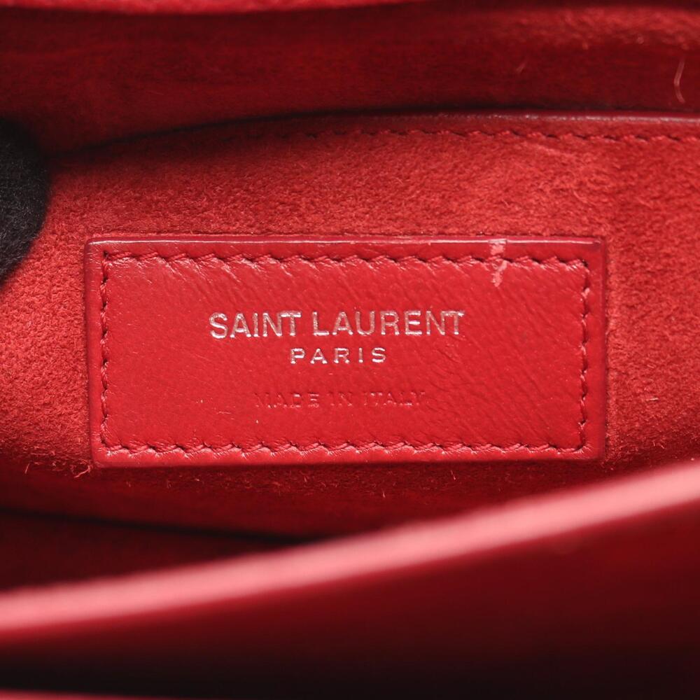 Saint Laurent Sunset Leather Red Shoulder Bag Paris - Picture 3 of 9